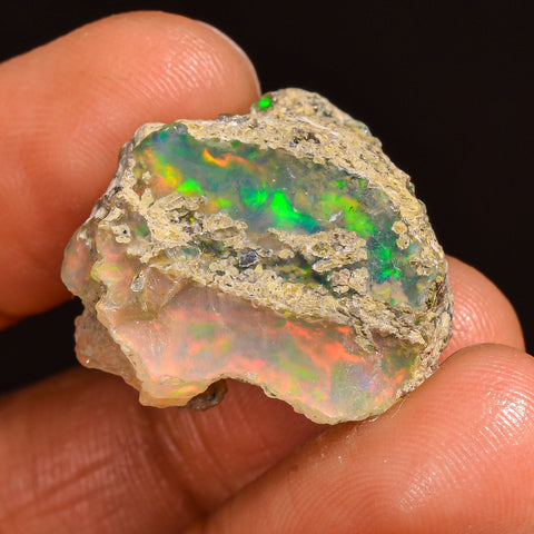 Wonderful Top Grade Quality 100% Natural Welo Fire Ethiopian Opal Rough Loose Gemstone For Making Jewelry 21X20X14 MM 23.50 Cts. KR60-31 Sunkarton