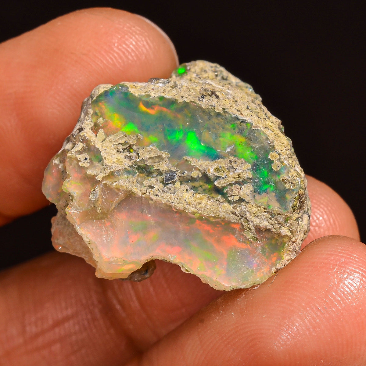 Wonderful Top Grade Quality 100% Natural Welo Fire Ethiopian Opal Rough Loose Gemstone For Making Jewelry 21X20X14 MM 23.50 Cts. KR60-31 Sunkarton