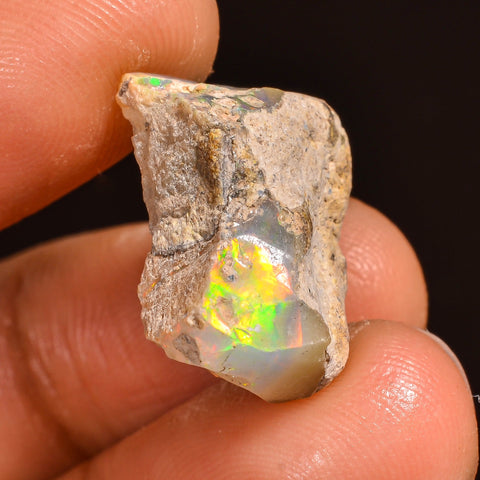 Outstanding Top Grade Quality 100% Natural Welo Fire Ethiopian Opal Rough Loose Gemstone For Making Jewelry 18X13X9 MM 08.00 Cts. KR60-33 Sunkarton