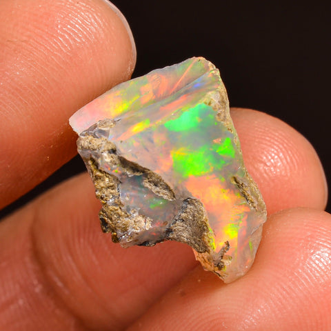 Splendid Top Grade Quality 100% Natural Welo Fire Ethiopian Opal Fancy Rough Loose Gemstone For Making Jewelry 16X11X9 MM 07.50 Cts. KR60-34 Sunkarton