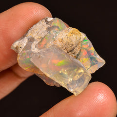 Superb Top Grade Quality 100% Natural Welo Fire Ethiopian Opal Fancy Rough Loose Gemstone For Making Jewelry 19X18X15 MM 25.00 Cts. KR60-35 Sunkarton