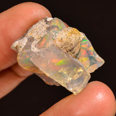 Superb Top Grade Quality 100% Natural Welo Fire Ethiopian Opal Fancy Rough Loose Gemstone For Making Jewelry 19X18X15 MM 25.00 Cts. KR60-35 Sunkarton