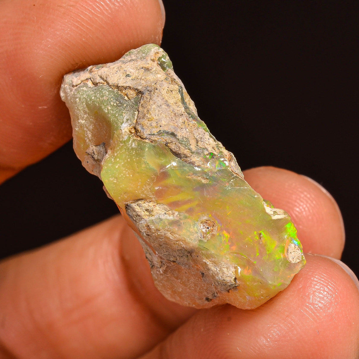 Stunning Top Grade Quality 100% Natural Welo Fire Ethiopian Opal Rough Loose Gemstone For Making Jewelry 26X16X10 MM 15.00 Cts. KR60-36 Sunkarton