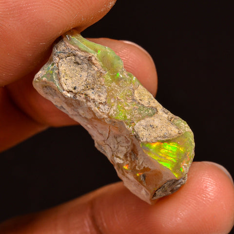 Stunning Top Grade Quality 100% Natural Welo Fire Ethiopian Opal Rough Loose Gemstone For Making Jewelry 26X16X10 MM 15.00 Cts. KR60-36 Sunkarton