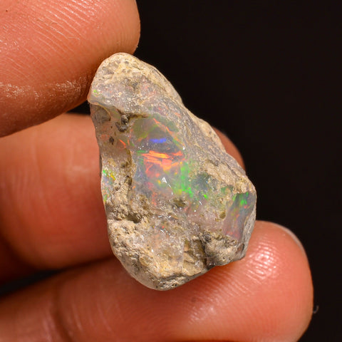 Supreme Top Grade Quality 100% Natural Welo Fire Ethiopian Opal Fancy Rough Loose Gemstone For Making Jewelry 19X16X10 MM 12.00 Cts. KR60-37 Sunkarton