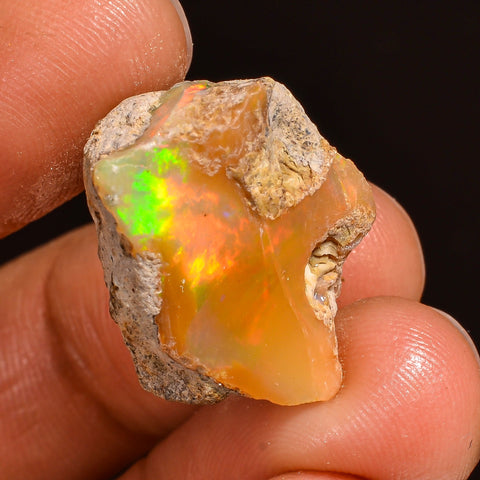 Unique Top Grade Quality 100% Natural Welo Fire Ethiopian Opal Fancy Rough Loose Gemstone For Making Jewelry 19X15X13 MM 13.50 Cts. KR60-3 Sunkarton