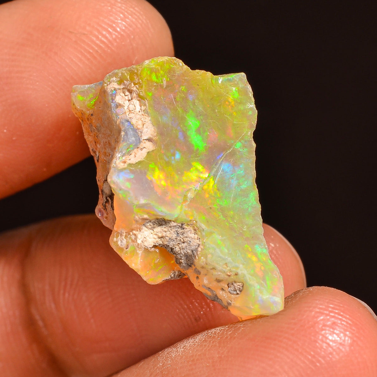 Unique Top Grade Quality 100% Natural Welo Fire Ethiopian Opal Fancy Rough Loose Gemstone For Making Jewelry 21X13X10 MM 10.50 Cts. KR60-40 Sunkarton
