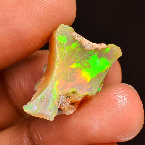 Unique Top Grade Quality 100% Natural Welo Fire Ethiopian Opal Fancy Rough Loose Gemstone For Making Jewelry 21X13X10 MM 10.50 Cts. KR60-40 Sunkarton