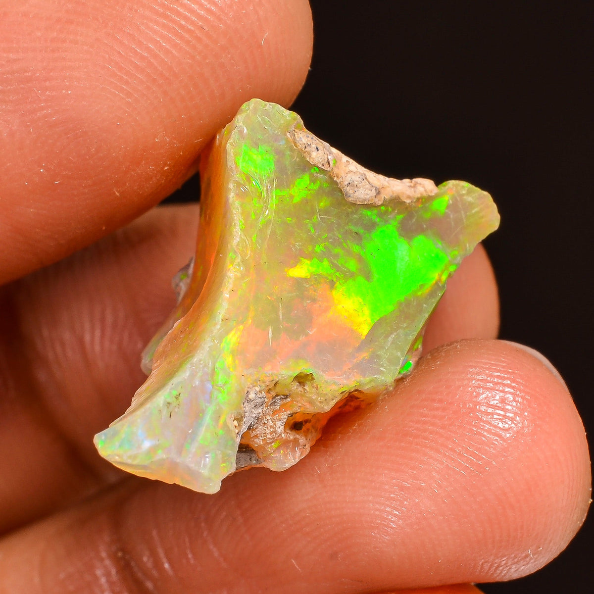 Unique Top Grade Quality 100% Natural Welo Fire Ethiopian Opal Fancy Rough Loose Gemstone For Making Jewelry 21X13X10 MM 10.50 Cts. KR60-40 Sunkarton