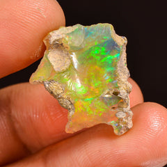 Exclusive Top Grade Quality 100% Natural Welo Fire Ethiopian Opal Rough Loose Gemstone For Making Jewelry 20X17X6 MM 08.50 Cts. KR60-43 Sunkarton