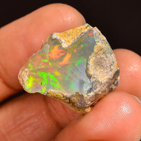 Elegant Top Grade Quality 100% Natural Welo Fire Ethiopian Opal Fancy Rough Loose Gemstone For Making Jewelry 19X16X12 MM 20.00 Cts. KR60-44 Sunkarton