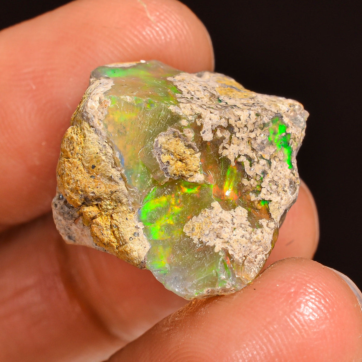 Elegant Top Grade Quality 100% Natural Welo Fire Ethiopian Opal Fancy Rough Loose Gemstone For Making Jewelry 19X16X12 MM 20.00 Cts. KR60-44 Sunkarton