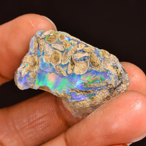 Fabulous Top Grade Quality 100% Natural Welo Fire Ethiopian Opal Fancy Rough Loose Gemstone For Making Jewelry 28X17X9 MM 23.00 Cts. KR60-45 Sunkarton