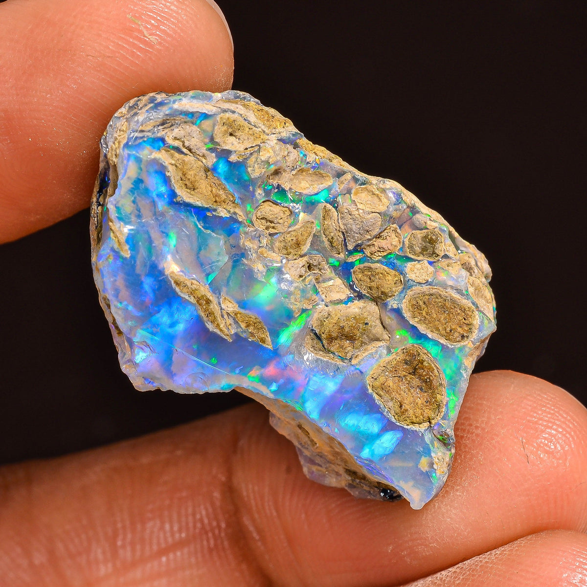 Fabulous Top Grade Quality 100% Natural Welo Fire Ethiopian Opal Fancy Rough Loose Gemstone For Making Jewelry 28X17X9 MM 23.00 Cts. KR60-45 Sunkarton