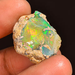 Incredible Top Grade Quality 100% Natural Welo Fire Ethiopian Opal Rough Loose Gemstone For Making Jewelry 21X17X9 MM 13.00 Cts. KR60-49 Sunkarton