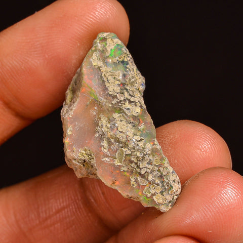 Wonderful Top Grade Quality 100% Natural Welo Fire Ethiopian Opal Fancy Rough Loose Gemstone For Making Jewelry 28X14X9 MM 15.00 Cts. KR60-4 Sunkarton