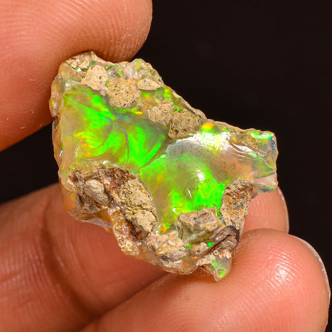Marvellous Top Grade Quality 100% Natural Welo Fire Ethiopian Opal Rough Loose Gemstone For Making Jewelry 21X15X8 MM 10.50 Cts. KR60-50 Sunkarton