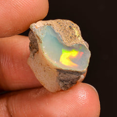 Mind Blowing Top Grade Quality 100% Natural Welo Fire Ethiopian Opal Rough Loose Gemstone For Making Jewelry 17X13X10 MM 09.50 Cts. KR60-5 Sunkarton