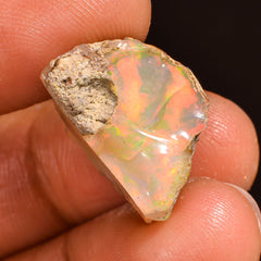 Outstanding Top Grade Quality 100% Natural Welo Fire Ethiopian Opal Rough Loose Gemstone For Making Jewelry 18X16X11 MM 13.00 Cts. KR60-6 Sunkarton