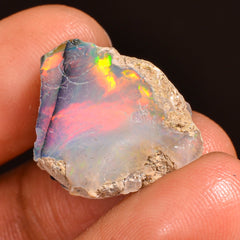 Superb Top Grade Quality 100% Natural Welo Fire Ethiopian Opal Fancy Rough Loose Gemstone For Making Jewelry 19X16X9 MM 10.50 Cts. KR60-8 Sunkarton