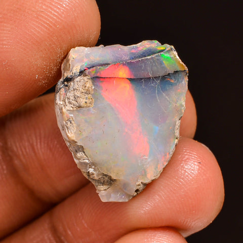 Superb Top Grade Quality 100% Natural Welo Fire Ethiopian Opal Fancy Rough Loose Gemstone For Making Jewelry 19X16X9 MM 10.50 Cts. KR60-8 Sunkarton