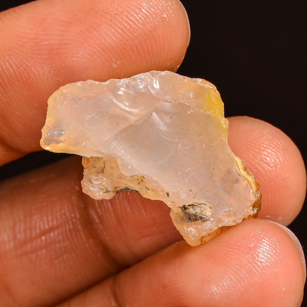 Stunning Top Grade Quality 100% Natural Welo Fire Ethiopian Opal Fancy Rough Loose Gemstone For Making Jewelry 23X15X11 MM 11.50 Cts. KR60-9 Sunkarton