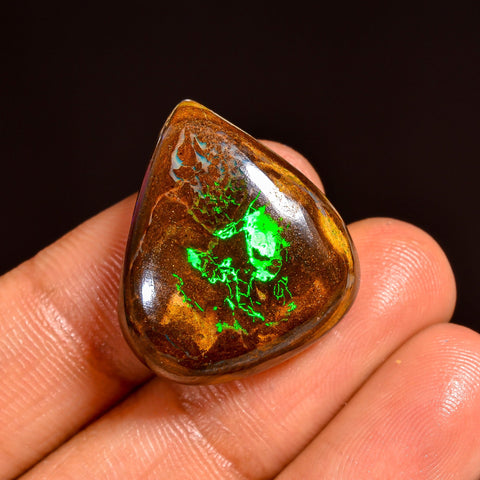 Supreme Top Grade Quality 100% Natural Boulder Opal Heart Shape Cabochon Loose Gemstone For Making Jewelry 23X19X8 MM 30.50 Cts. KR62-10 Sunkarton