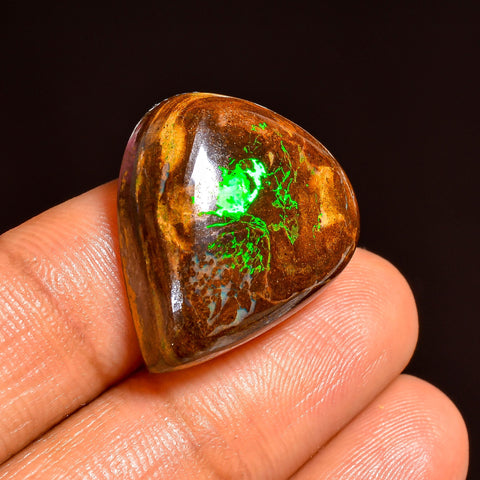 Supreme Top Grade Quality 100% Natural Boulder Opal Heart Shape Cabochon Loose Gemstone For Making Jewelry 23X19X8 MM 30.50 Cts. KR62-10 Sunkarton