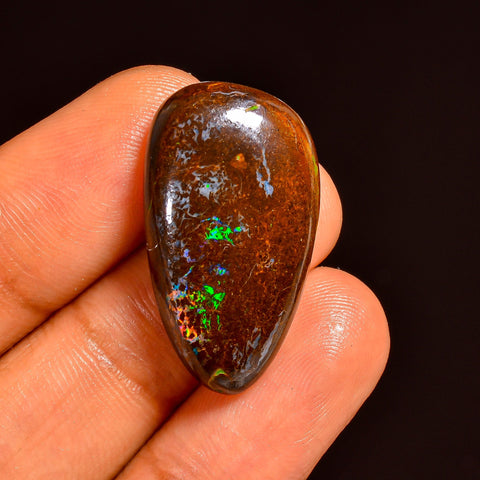 Terrific Top Grade Quality 100% Natural Boulder Opal Fancy Shape Cabochon Loose Gemstone For Making Jewelry 26X15X6 MM 25.50 Cts. KR62-12 Sunkarton