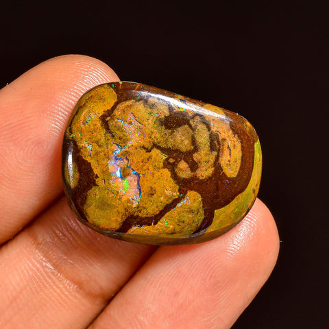 Unique Top Grade Quality 100% Natural Boulder Opal Fancy Shape Cabochon Loose Gemstone For Making Jewelry 22X17X5 MM 16.50 Cts. KR62-13 Sunkarton