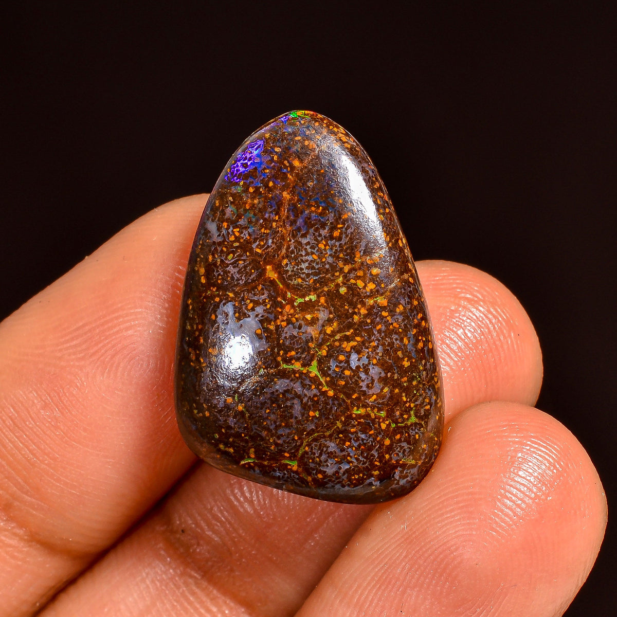 Wonderful Top Grade Quality 100% Natural Boulder Opal Fancy Shape Cabochon Loose Gemstone For Making Jewelry 22X15X5 MM 16.50 Cts. KR62-14 Sunkarton