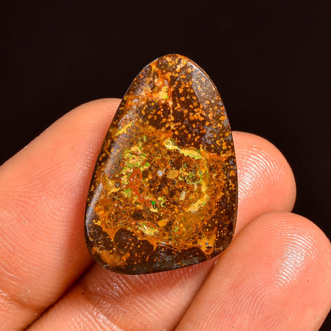 Wonderful Top Grade Quality 100% Natural Boulder Opal Fancy Shape Cabochon Loose Gemstone For Making Jewelry 22X15X5 MM 16.50 Cts. KR62-14 Sunkarton