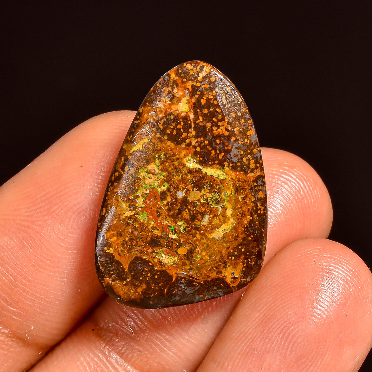 Wonderful Top Grade Quality 100% Natural Boulder Opal Fancy Shape Cabochon Loose Gemstone For Making Jewelry 22X15X5 MM 16.50 Cts. KR62-14 Sunkarton