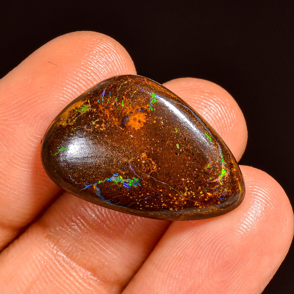 Excellent Top Grade Quality 100% Natural Boulder Opal Fancy Shape Cabochon Loose Gemstone For Making Jewelry 22X15X5 MM 14.50 Cts. KR62-15 Sunkarton