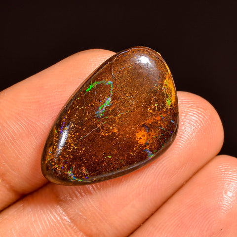 Excellent Top Grade Quality 100% Natural Boulder Opal Fancy Shape Cabochon Loose Gemstone For Making Jewelry 22X15X5 MM 14.50 Cts. KR62-15 Sunkarton
