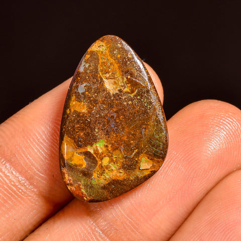 Excellent Top Grade Quality 100% Natural Boulder Opal Fancy Shape Cabochon Loose Gemstone For Making Jewelry 22X15X5 MM 14.50 Cts. KR62-15 Sunkarton