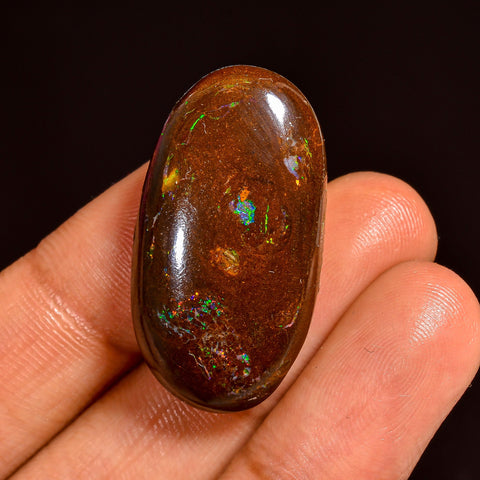 Exclusive Top Grade Quality 100% Natural Boulder Opal Oval Shape Cabochon Loose Gemstone For Making Jewelry 30X16X8 MM 32.00 Cts. KR62-16 Sunkarton