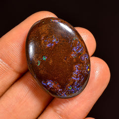Elegant Top Grade Quality 100% Natural Boulder Opal Oval Shape Cabochon Loose Gemstone For Making Jewelry 28X21X6 MM 34.50 Cts. KR62-17 Sunkarton