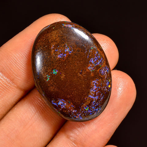Elegant Top Grade Quality 100% Natural Boulder Opal Oval Shape Cabochon Loose Gemstone For Making Jewelry 28X21X6 MM 34.50 Cts. KR62-17 Sunkarton