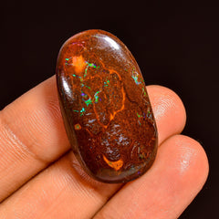 Fabulous Top Grade Quality 100% Natural Boulder Opal Oval Shape Cabochon Loose Gemstone For Making Jewelry 30X17X6 MM 29.00 Cts. KR62-18 Sunkarton
