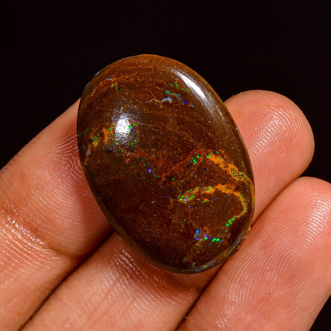 Tempting Top Grade Quality 100% Natural Boulder Opal Oval Shape Cabochon Loose Gemstone For Making Jewelry 25X18X5 MM 18.50 Cts. KR62-1 Sunkarton