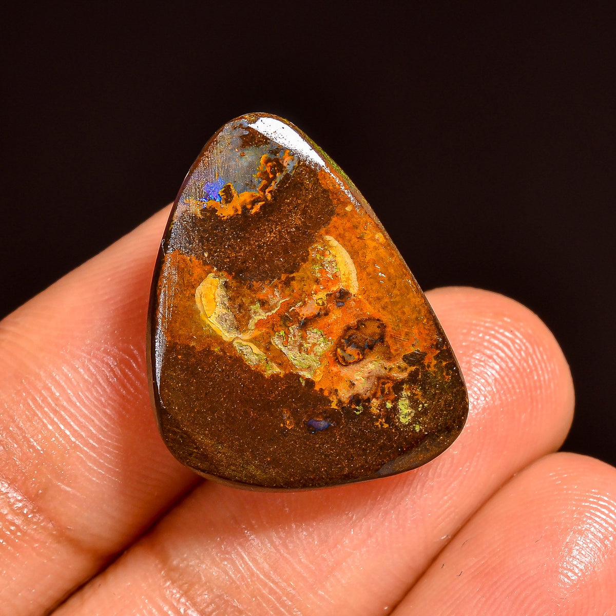 Wonderful Top Grade Quality 100% Natural Boulder Opal Fancy Shape Cabochon Loose Gemstone For Making Jewelry 21X16X6 MM 18.50 Cts. KR62-4 Sunkarton