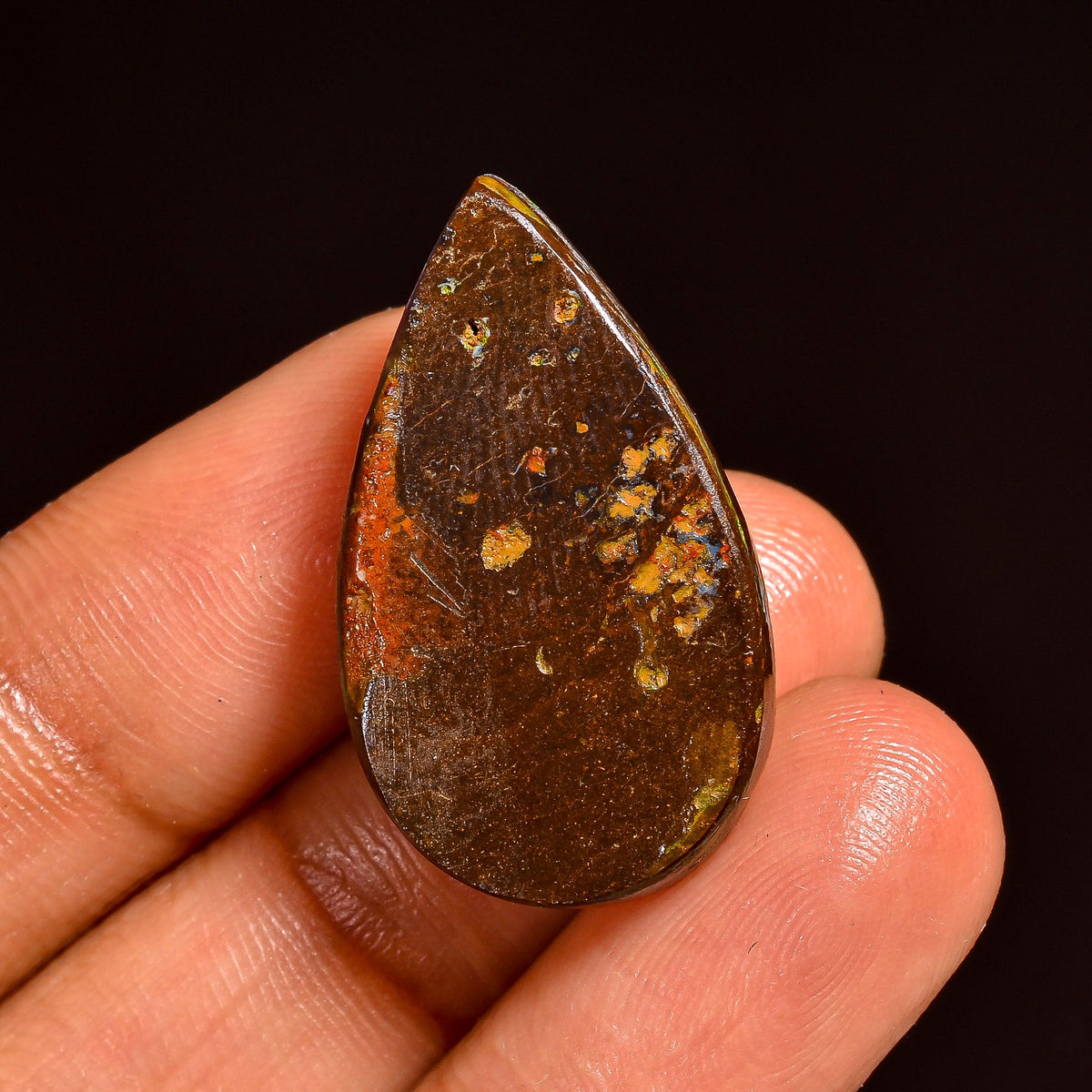 Mind Blowing Top Grade Quality 100% Natural Boulder Opal Pear Shape Cabochon Loose Gemstone For Making Jewelry 28X16X7 MM 26.00 Cts. KR62-5 Sunkarton