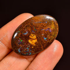 Outstanding Top Grade Quality 100% Natural Boulder Opal Oval Shape Cabochon Loose Gemstone For Making Jewelry 29X20X5 MM 26.50 Cts. KR62-6 Sunkarton