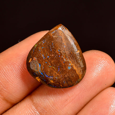 Splendid Top Grade Quality 100% Natural Boulder Opal Heart Shape Cabochon Loose Gemstone For Making Jewelry 17X16X5 MM 11.00 Cts. KR62-7 Sunkarton