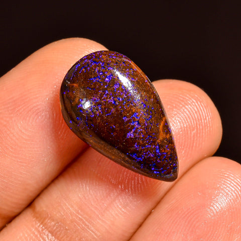 Superb Top Grade Quality 100% Natural Boulder Opal Pear Shape Cabochon Loose Gemstone For Making Jewelry 18X10X5 MM 08.00 Cts. KR62-8 Sunkarton