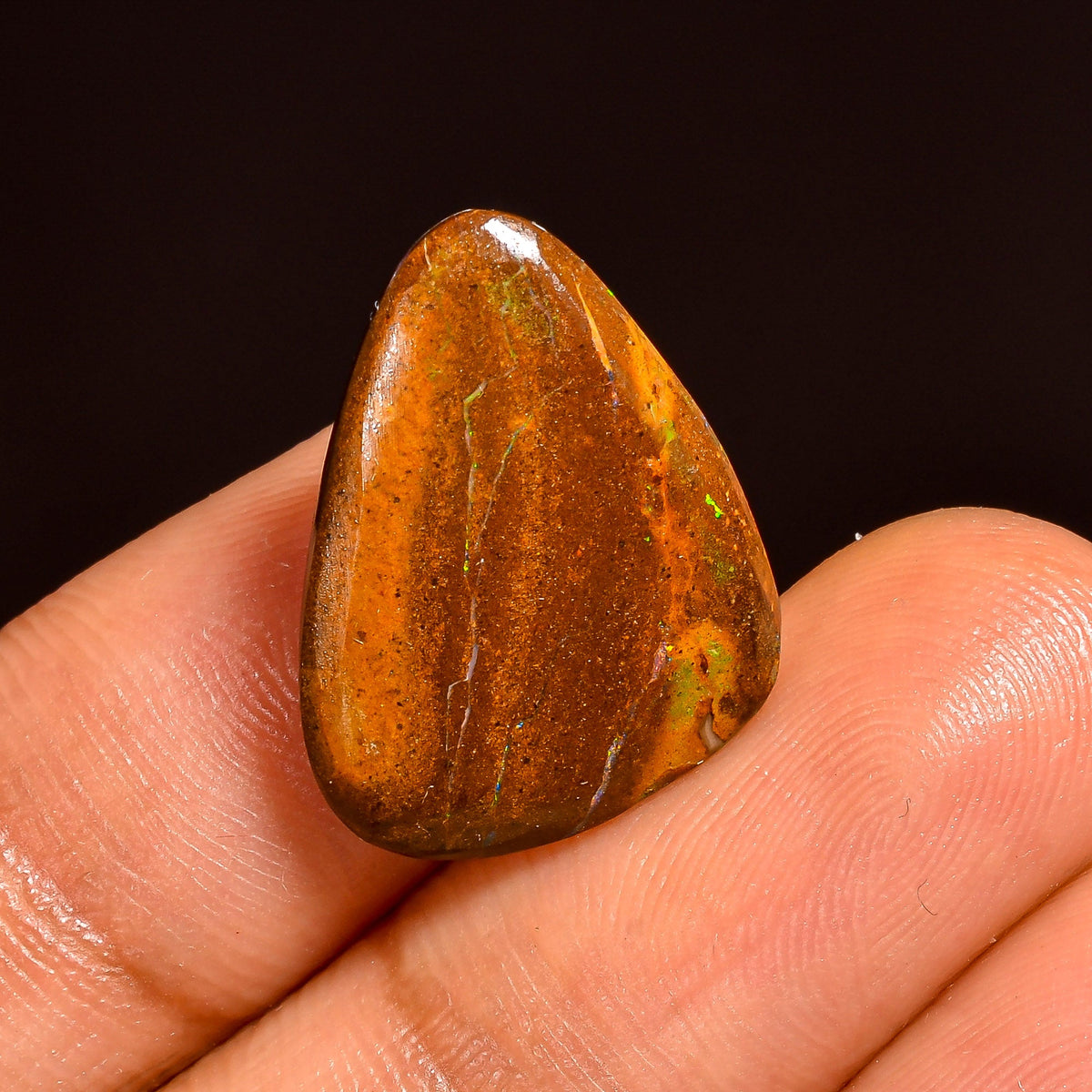 Stunning Top Grade Quality 100% Natural Boulder Opal Fancy Shape Cabochon Loose Gemstone For Making Jewelry 19X15X4 MM 10.00 Cts. KR62-9 Sunkarton
