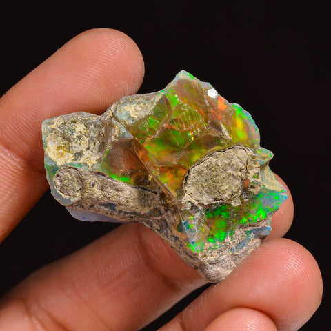 Fantastic Top Grade Quality 100% Natural Welo Fire Ethiopian Opal Fancy Rough Loose Gemstone For Making Jewelry 35X25X16MM 53.50 Cts KR63-11 Sunkarton