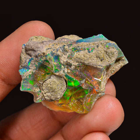 Fantastic Top Grade Quality 100% Natural Welo Fire Ethiopian Opal Fancy Rough Loose Gemstone For Making Jewelry 35X25X16MM 53.50 Cts KR63-11 Sunkarton