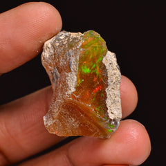 Gorgeous Top Grade Quality 100% Natural Welo Fire Ethiopian Opal Fancy Rough Loose Gemstone For Making Jewelry 28X24X17 MM 52.00 Cts KR63-12 Sunkarton